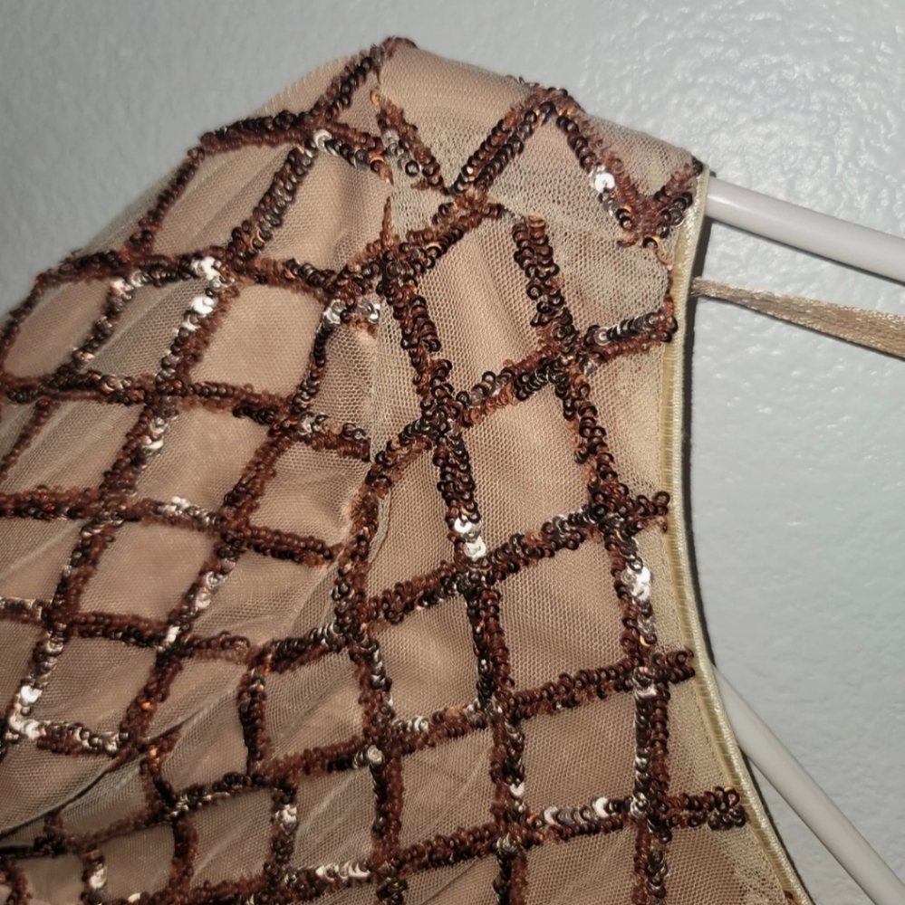 Sequence rose gold dress
